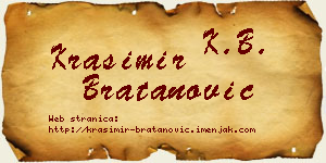 Krasimir Bratanović vizit kartica